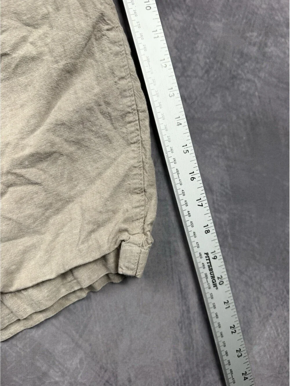 Banana Republic Shorts Mens 38 Beig Linen Cotton Aiden Lightweight Casual Summer